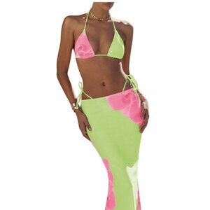 Women's 3 Piece Floral Swimsuit